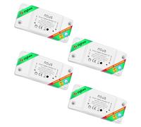 Interruttore ZigBee Nous L6Z - Alexa Interruttore domestico intelligente Tuya con timer Interruttore wireless a led fai da te Relè luce 230v Assistente Google Home ZigBee2MQTT Hub necessario 4 pezzi