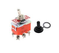 Interruttori a levetta 15A 250V Leva a pollice in miniatura On Off Elettronica SPST SPDT DPDT Potenza Rocker Tappo impermeabile(1221P ON-OFF,Latching)