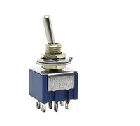 Interruttori a levetta 2 pezzi da 6 mm Interruttore a in miniatura unipolare a doppia mandata Mini cappuccio impermeabile Micro interruttore intelligente Gadget elettronici 6A(On-off-on 6pin)