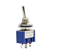 Interruttori a levetta 2 pezzi da 6 mm Interruttore a in miniatura unipolare a doppia mandata Mini cappuccio impermeabile Micro interruttore intelligente Gadget elettronici 6A(On-off-on 3pin)