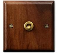 Interruttori a levetta doppi, Interruttore, interruttore a levetta, pannello interruttori in legno massello di noce nero, a leva for luce a 2 vie, singolo e doppio controllo
