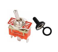 Interruttori a levetta in miniatura da 15 A 250 V, leva a pollice, accensione/spegnimento, elettronica, SPST, SPDT, DPDT, cappuccio a bilanciere, 1 pezzo(1121P ON-ON,Momentary)
