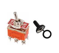 Interruttori a levetta in miniatura da 15 A 250 V, leva a pollice, accensione/spegnimento, elettronica, SPST, SPDT, DPDT, cappuccio a bilanciere, 1 pezzo(1321S ON-ON,Latching)