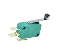 Interruttori a levetta Micro finecorsa 16A 250V 125V NO+NC+COM 6.3mm 3 Pin SPDT Microinterruttore 28mm 52mm Arc Roller Leva Interruttore tattile(Long Roller Lever-p)