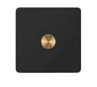 Interruttori a pulsante da parete in acciaio inossidabile nero a doppio comando, dimmer, lampade in stile retrò e prese di corrente domestiche(Speed Switch)