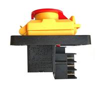 Interruttori a pulsante elettromagnetici industriali impermeabili KJD22 KEDU, interruttore a pulsante on/off per macchina in legno 250 V 6 pin