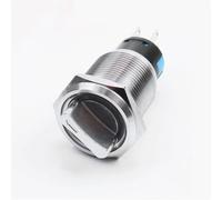 Interruttori a pulsante in metallo da 19 mm Pulsanti rotanti NO NC con luce LED Blu Rosso Giallo Verde 1NO 1NC 2NO 2NC 3 vie 1 pz(Blue,2 POSITION NONC_6V)