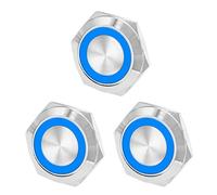 Interruttori a Pulsante Momentanei Luce LED dal Design Compatto Set di 3 Pezzi