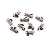 Interruttori a Scorrimento Faguo 10Pcs SS24E01-G5 Verticale 0.5A 10 Pin 4 Position Toggle Switch