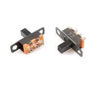 Interruttori a scorrimento SPDT mini neri a 3 pin e 2 posizioni, on-off, for PCB fai da te, materiale for utensili elettrici, terminale di saldatura SS12F15G, 10 pezzi / 50 pezzi(50PCS)