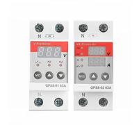 Interruttori ad aria GPS8 Protezione da sovracorrente digitale Dispositivo di protezione da sovratensione sotto tensione 40A 63A 80A 220VAC 1 pz (Color : 80a, Size : GPS8-02-Upper Wiring)