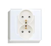 Interruttori della luce 1/2/3Gang Smart Touch Life APP Vetro con prese normali senza USB C(Single Sockets)