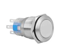 Interruttori di accensione Interruttore a pulsante di avviamento del motore dell'auto avvio dell'avviamento accensione Sostituzione Enginee Start 12V Impermeabile Serratura di accensione(Silver)