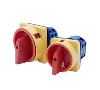 Interruttori di sezionamento OFF-ON a 4 poli da 20 A e 25 A LW26GS CA10 48x48 mm 64x64 mm Interruttore a camma rotante con lucchetto 1 pz(20A 64x64mm panel)