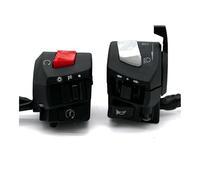 Interruttori for manubrio moto da 22 mm 7/8" clacson antinebbia indicatore di direzione avviamento elettrico pulsante controller manubrio adatto for GN125 HJ125 DM125(Black)