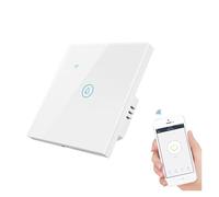 Interruttori for scaldabagno 40A 8000W Pannello touch vocale Timer Sensore Wi-Fi domestico Interruttore intelligente Home(703E/U-WHITE-40A)