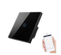 Interruttori for scaldabagno 40A 8000W Pannello touch vocale Timer Sensore Wi-Fi domestico Interruttore intelligente Home(703E/U-BLACK-40A)