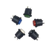 Interruttori industriali 5 pezzi/lotto R13-507K 16mm Fibbia Lockless 250V 3A Interruttore a pulsante Interruttori micro interruttori tattili in metallo con ripristino automatico(5 Color Mix)