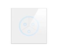 Interruttori intelligenti Wi-Fi 1/2/3 Gang Interruttore della luce touch Pannello degli occhiali da parete Controllo APP(White 3gang)