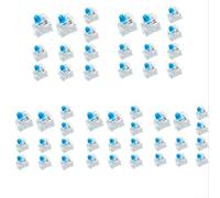 Interruttori meccanici blu per tastiera con alloggiamento tattile e trasparente per massimizzare la diffusione della luce a LED, 50 pezzi
