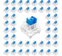 Interruttori meccanici per tastiera con corsa di 4 mm e azionamento iniziale da 2,2 mm per una registrazione più rapida nei giochi (50 pezzi + estrattore per tasti B)