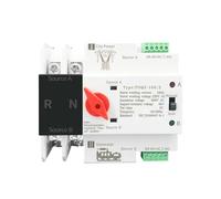 Interruttori Selettori Elettrici Di Trasferimento Automatico ATS 220V Monofase Su Guida DIN, Doppia Alimentazione, Senza Interruzione, 2P, 63A, 100A, 125A(125A,110V)