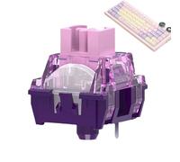 Interruttori tattili viola - Interruttore della tastiera liscio azionamento luce | Lavanda Meccanica Interruttore a Con Soft -Feel -Feel -Reazione Tasti di Resistenza Basso Per Setup Office T