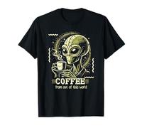 Interstellar Brew Club: caffè alieno con umorismo cosmico Maglietta