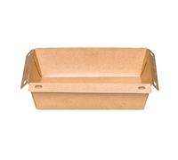 Intertan QS700 - Scatola di carta kraft rettangolare con coperchio in PET Safelock, capacità 700 ml, lunghezza 17 cm, larghezza 13 cm, altezza 5,5 cm, 50 pezzi