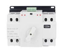 Interuptore Automatico a Doppia Alimentazione,AC 230V 2P 125A ATS CB Interuptore a Levetta di Commutazione Automatico,per Elettricità Municipale,per Energia Comunale, UPS, Invertitore, Solare