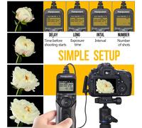 Intervalometro Time Lapse per fotocamera Timer LCD Rilascio otturatore remoto per fotocamere Canon Nikon Sony Fujifilm Olympus Pentax