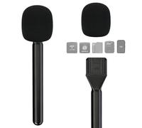 Interview - Adattatore microfono manuale per DJI Mic Mini,con protezione pop-microfono per microfono per intervista wireless Lavalier microfono per Osmo Pocket 3/Hollyland Lark M1/Synco Boya