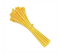 Intervisio Fascette Plastica per Cablaggio Riutilizzabili, 200 mm x 7.5 mm, Giallo, Richiudibili, Riapribili, Fermacavo Elettricista 200 mm Nylon Cavi Stringicavo, 100 pezzi