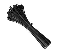 Intervisio Fascette Plastica per Cablaggio Riutilizzabili, 200 mm x 7.5 mm, Nero, Richiudibili, Riapribili, Fermacavo Elettricista 200Mm Nylon Cavi Stringicavo, Nere, 100 pezzi