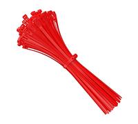 Intervisio Fascette Plastica per Cablaggio Riutilizzabili, 200 mm x 7.5 mm, Rosso, Richiudibili, Riapribili, Fermacavo Elettricista 200 mm Nylon Cavi Stringicavo, 100 pezzi