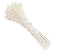 Intervisio Fascette Plastica per Cablaggio Riutilizzabili, 300 mm x 7.5 mm, Bianco, Richiudibili, Riapribili, Fermacavo Elettricista 300Mm Nylon Cavi Stringicavo, Bianche, 100 pezzi