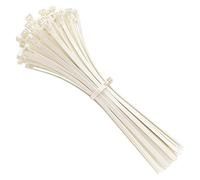 intervisio Fascette Plastica per Cablaggio Riutilizzabili, 350 mm x 7,5 mm, Bianco, Richiudibili, Riapribili, Fermacavo Elettricista 350mm Nylon Cavi Stringicavo, Bianche, 100 Pezzi