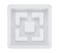 INTERWARM 1 stampo per cemento, in plastica, forma a mattoni, doppio quadrato, per architettura, paesaggio, costruzione stradale, bianco
