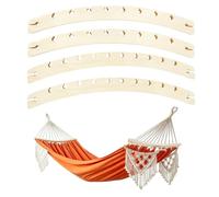 INTERWARM 2 set di 4 accessori per amaca, barra in legno per amaca, barre staccabili per amaca, amache da appendere all'aperto, per patio, cortile, campeggio, giardino (2 dimensioni)