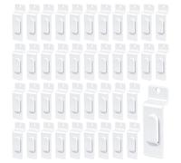 INTERWARM 60 ganci da parete a lamelle 7,5 x 2,4 x 1,15 cm, ganci da appendere pratici ganci per foto e dipinti da appendere per ufficio di casa (bianco)