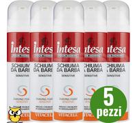 INTESA POUR HOMME SCHIUMA DA BARBA SENSITIVE PER RASATURA 300ML 5 PEZZI