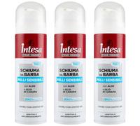 Intesa Pour Homme Schiuma da Barba Uomo 300 ml - Senza Alcool, Emolliente e Protettiva, Per Pelli Sensibili, Rasatura Delicata e Confortevole (Pelli Sensibili 3 Unità)