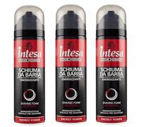 Intesa Pour Homme Schiuma da Barba Uomo 300 ml - Senza Alcool, Emolliente e Protettiva, Per Pelli Sensibili, Rasatura Delicata e Confortevole (Energizzante 3 Unità)