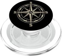 Intestazioni della bussola a terra piatta Meme polare stella polare PopSockets PopGrip per MagSafe