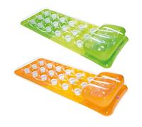 Intex - Materassino ad aria con 18 fori, 188 x 71 cm, 58890EU, Verde + arancione.