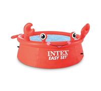 Intex 26100NP - Piscina Fuori Terra Easy Set Rotonda Granchio, 880 L, PVC, Rosso, 183x51 cm