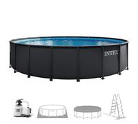 Intex 26334ND 6.1m x 1.22m Ultra Xtr Frame Pool Set (Includes Filter Pump, Safety Ladder, Ground Cloth, Pool Cover)