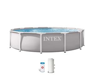 Intex 26712ND 3.66m x 76cm Prism Frame Premium Pool Set (Includes Filter Pump)