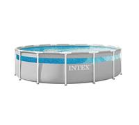 Intex 26722ND 4.27Mx1.07m Prism Frame Clearview Premium Pool Set (Includes Filter Pump, Safety Ladder, Ground Cloth, Pool Cover)