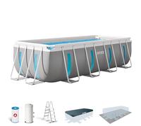 Intex Piscina Fuori Terra Rettangolare 56029 Clearview Prism Frame Acciaio